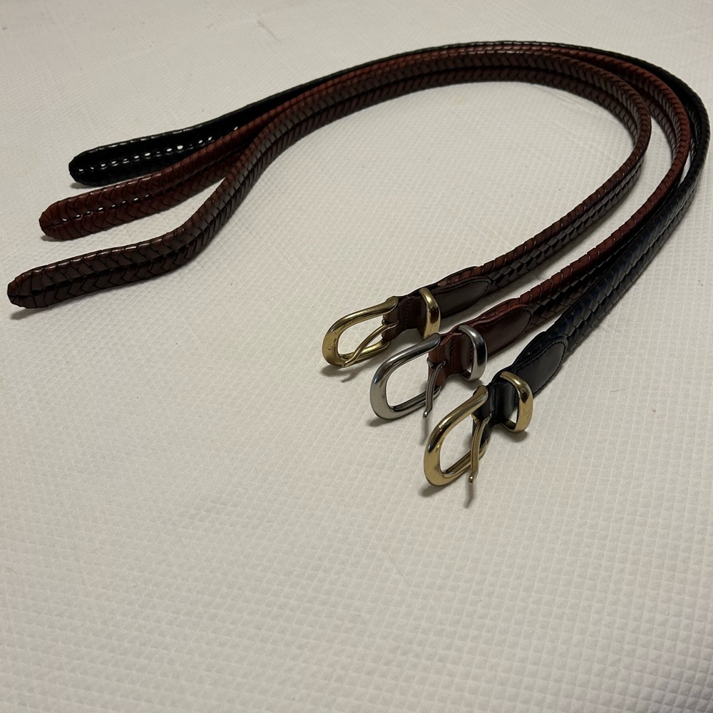 Coach NWOT 3 Braided Belt Bundle